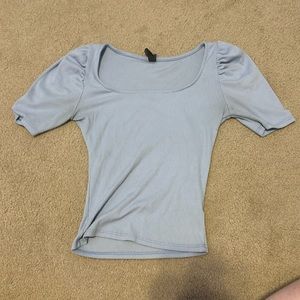 puff sleeved crop top